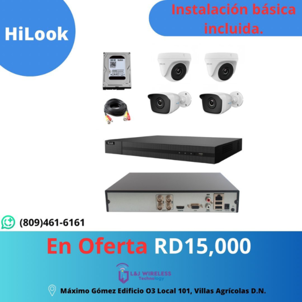 Kit 4 Cámara Hilook 1080p